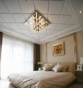 现代家居卧室银色窗帘装修效果图