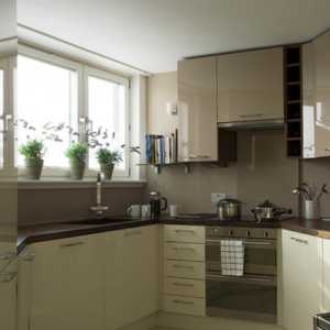 厨房美式90平米三居室装修效果图