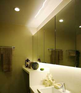 现代家具卫生间镜子浴帘装修效果图