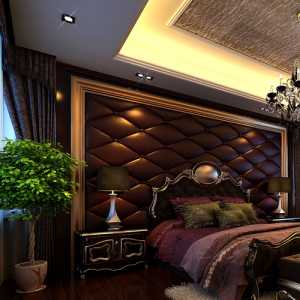 简约复式富裕型卧室背景墙装修效果图
