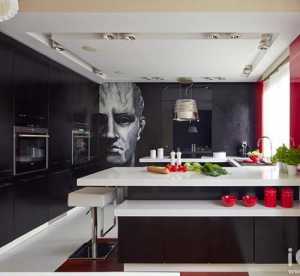 别墅橱柜现代开放式厨房装修效果图