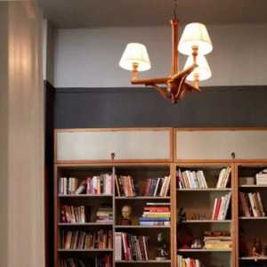 简约书房书房家具吊灯装修效果图