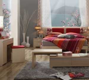 台灯现代地毯卧室背景墙装修效果图