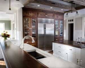 厨房现代棕白装修效果图