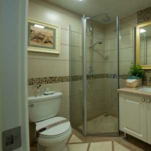 80平米瓷砖浴缸卫生间装修效果图