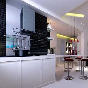 现代别墅洁白亮丽厨房装修效果图