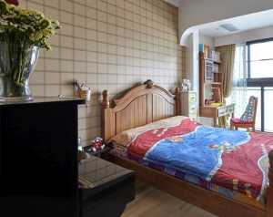 欧式古典阁楼双人卧室地面装修效果图