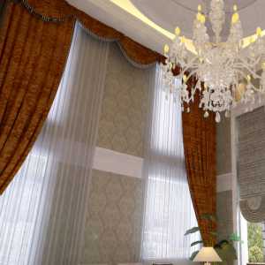 客厅古典灯具窗帘装修效果图
