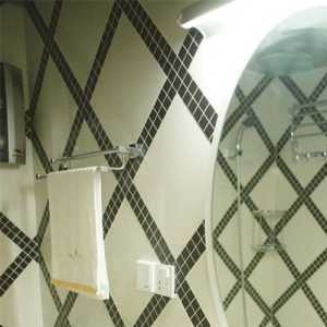 面盆美式镜子瓷砖背景墙装修效果图
