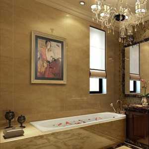 白色透亮浴室现代别墅装修效果图