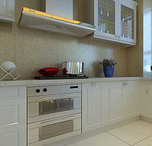 白色现代厨房简约三居装修效果图