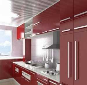 现代别墅米白温馨洁净厨房装修效果图