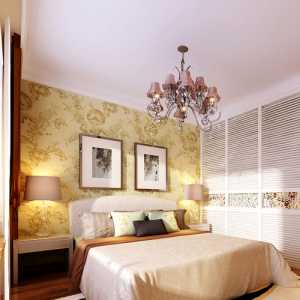 中式温馨卧室样板房装修效果图