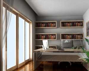 书桌小书房书房家具现代装修效果图