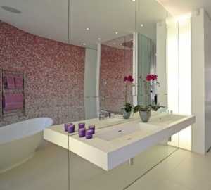 现代别墅简易型卫生间装修效果图