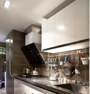 现代别墅亮丽型厨房装修效果图