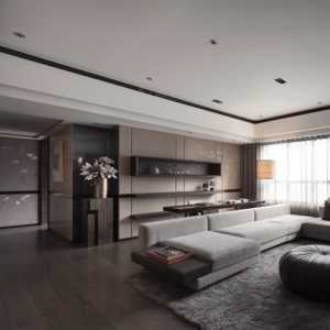 新中式沙发墙面客厅家具装修效果图