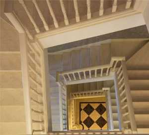 楼梯旋转楼梯书柜美式古典装修效果图