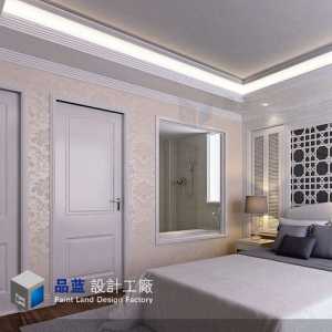 现代美式灰白撞色系起居室装修效果图