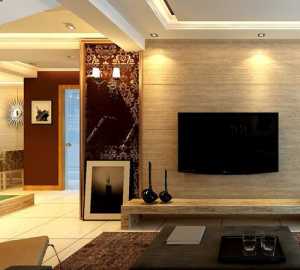 客厅玉石硅藻电视背景墙装修效果图