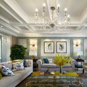 富裕型客厅沙发背景墙简洁装修效果图