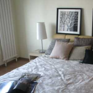 现代卧室白色复古灯具时尚装修效果图