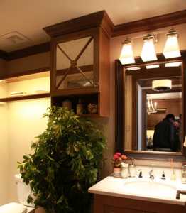 卫生间三居面盆瓷砖背景墙装修效果图