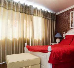 卧室窗帘现代简约三居装修效果图