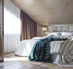 卧室小户型窗帘卧室吊顶装修效果图