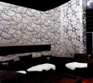 欧式奢华别墅客餐厅背景墙装修效果图