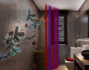 面盆简约瓷砖背景墙卫生间装修效果图