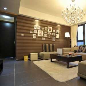 现代木质隔板式别墅起居室装修效果图