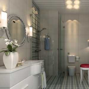 镜子面盆现代淋浴房装修效果图