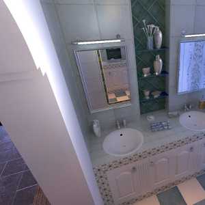 银白色现代二居室卫生间装修效果图