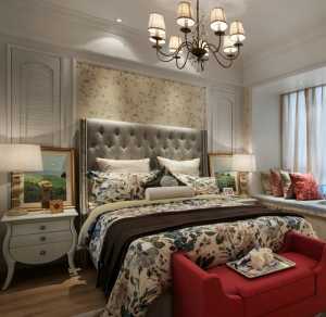 地毯现代简约卧室窗帘双人装修效果图