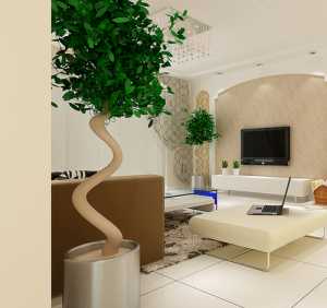 沙发现代家具现代客厅盆栽装修效果图