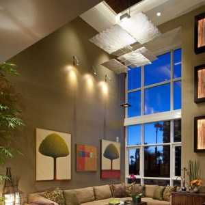美式三居室富裕型客厅窗帘装修效果图
