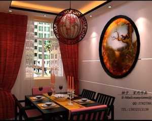 现代简约明快小餐厅红色装修效果图