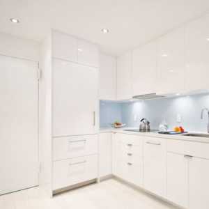 现代别墅白色明净型厨房装修效果图