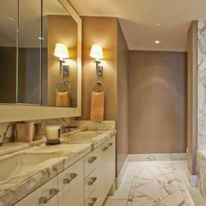 浴缸卫生间现代实木置物架装修效果图