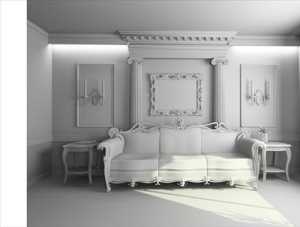 沙发欧式古典客厅真皮沙发装修效果图