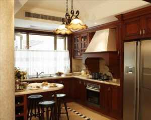 美式大理石整体厨房台面装修效果图