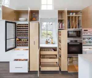 厨房吧台一体开放式厨房装修效果图