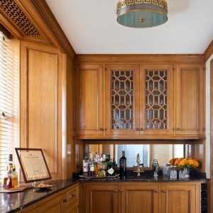 蓝色系欧式古典小厨房装修效果图