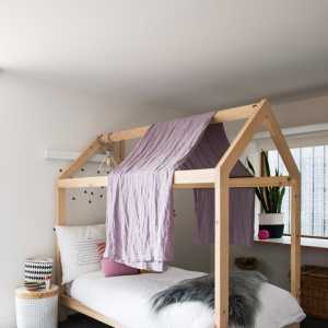 双人中式实木置物架卧室装修效果图