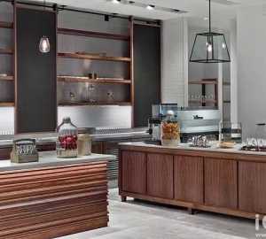 美式橱柜厨房复式楼装修效果图