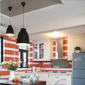 美式别墅纯木质厨房结构装修效果图