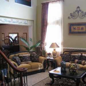 现代客厅窗帘茶几客厅家具装修效果图