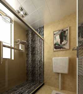 卫生间现代卫浴洁具玻璃门装修效果图