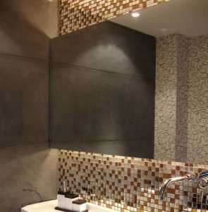 木质家具卫生间灰色墙面装修效果图